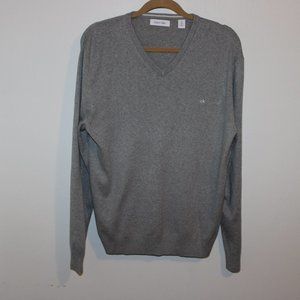 Calvin Klein Gray Men's Sweater V Neck Size Large